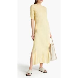 naadam asymmetrical turtleneck dress Naadam Asymmetric Ribbed Two-Tone Tunic Dress, Black Combo, Women's, XL, Casual & Work Dresses Tunic Dresses